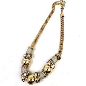 Gold‎ Tone Statement Necklace 18 Inch Coastal Elegance Quiet Luxury Gift Jewelry